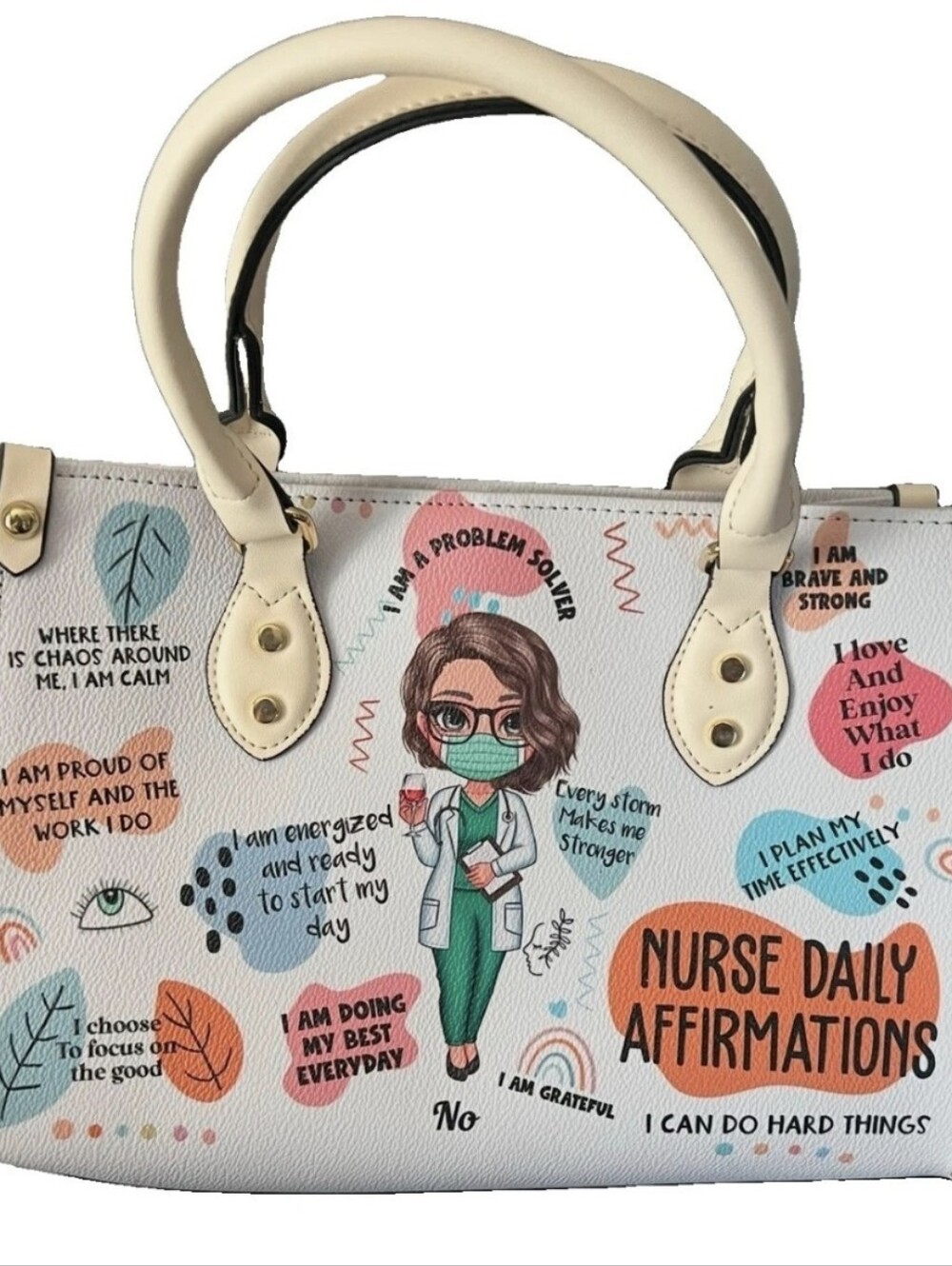 BN Nurse Daily Affirmations Tote Bag in Cream